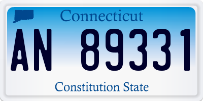 CT license plate AN89331