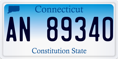 CT license plate AN89340
