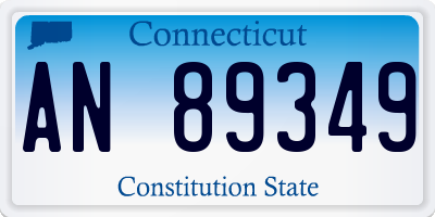 CT license plate AN89349
