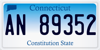 CT license plate AN89352