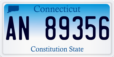 CT license plate AN89356