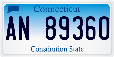CT license plate AN89360