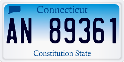 CT license plate AN89361