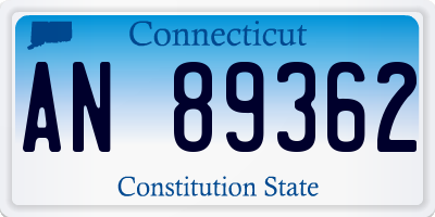CT license plate AN89362