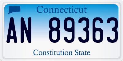 CT license plate AN89363