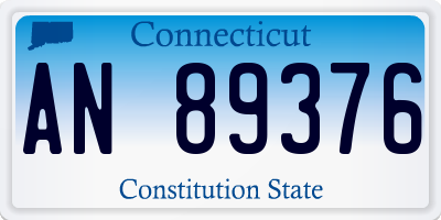 CT license plate AN89376