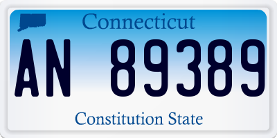 CT license plate AN89389