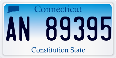 CT license plate AN89395