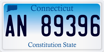 CT license plate AN89396