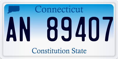 CT license plate AN89407