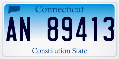 CT license plate AN89413