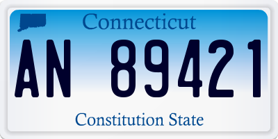 CT license plate AN89421