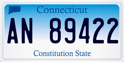 CT license plate AN89422