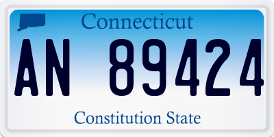CT license plate AN89424