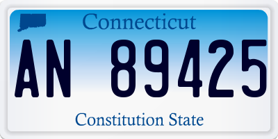 CT license plate AN89425