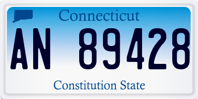 CT license plate AN89428