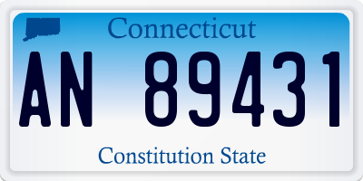CT license plate AN89431