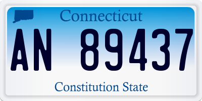 CT license plate AN89437