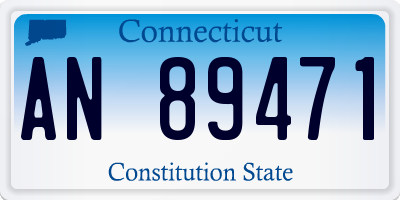 CT license plate AN89471