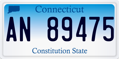 CT license plate AN89475