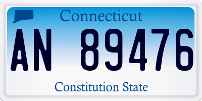 CT license plate AN89476