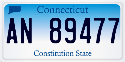 CT license plate AN89477