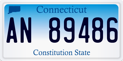 CT license plate AN89486
