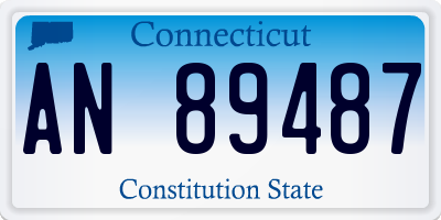 CT license plate AN89487