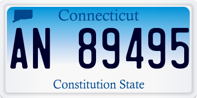 CT license plate AN89495