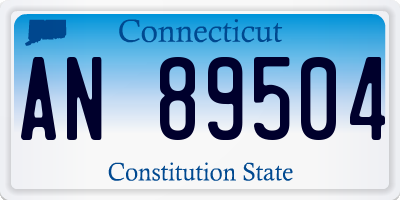 CT license plate AN89504