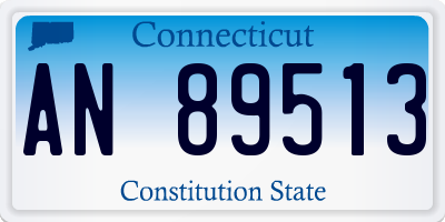 CT license plate AN89513