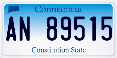 CT license plate AN89515
