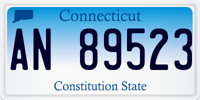 CT license plate AN89523