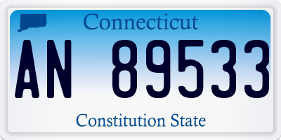 CT license plate AN89533