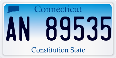 CT license plate AN89535