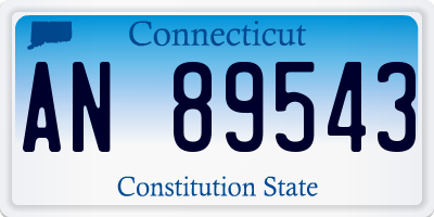 CT license plate AN89543