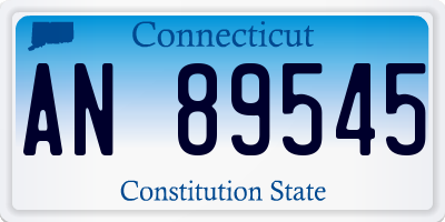 CT license plate AN89545
