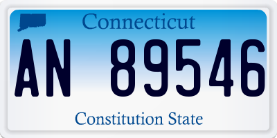 CT license plate AN89546