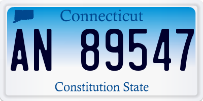 CT license plate AN89547
