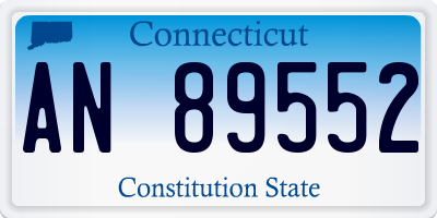 CT license plate AN89552