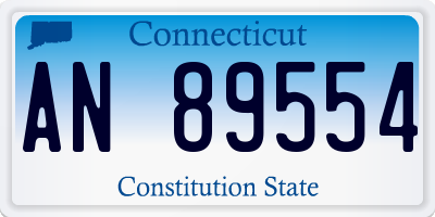 CT license plate AN89554