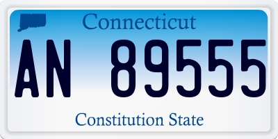 CT license plate AN89555