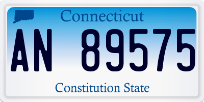 CT license plate AN89575
