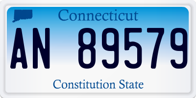 CT license plate AN89579