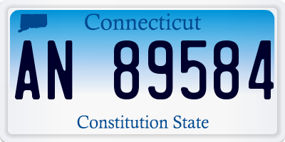 CT license plate AN89584