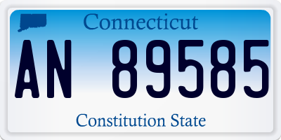 CT license plate AN89585