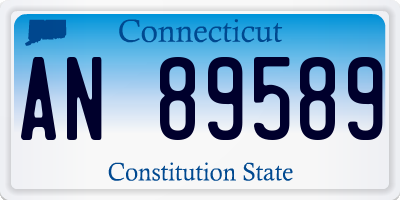 CT license plate AN89589