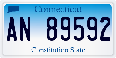 CT license plate AN89592