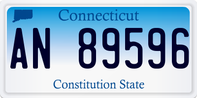 CT license plate AN89596