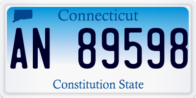 CT license plate AN89598